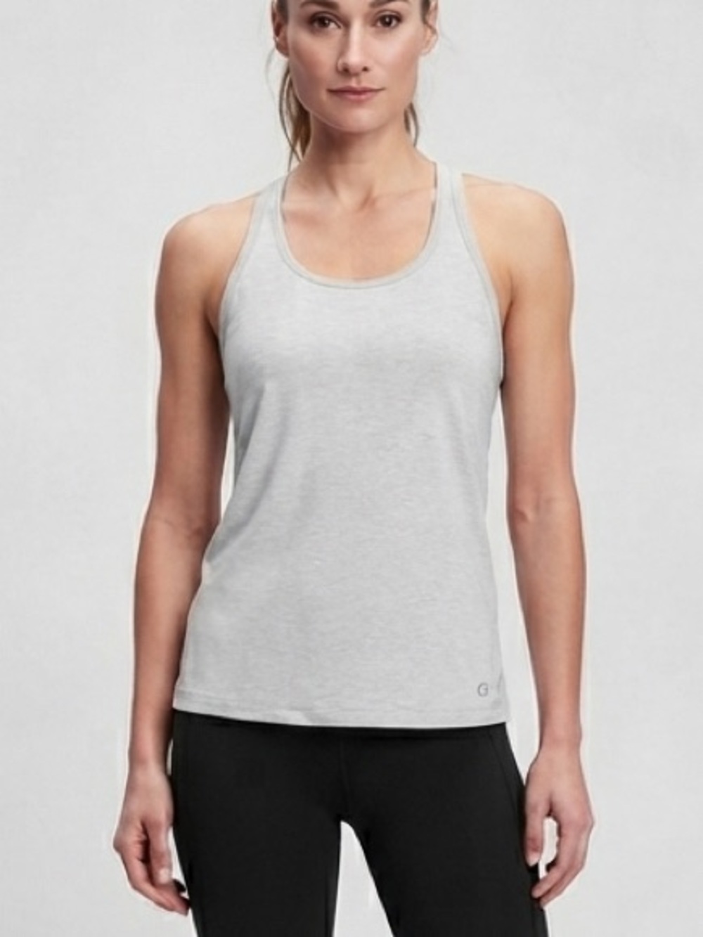 GapFit Breathe Racerback Tank Top - Gray - Size Small